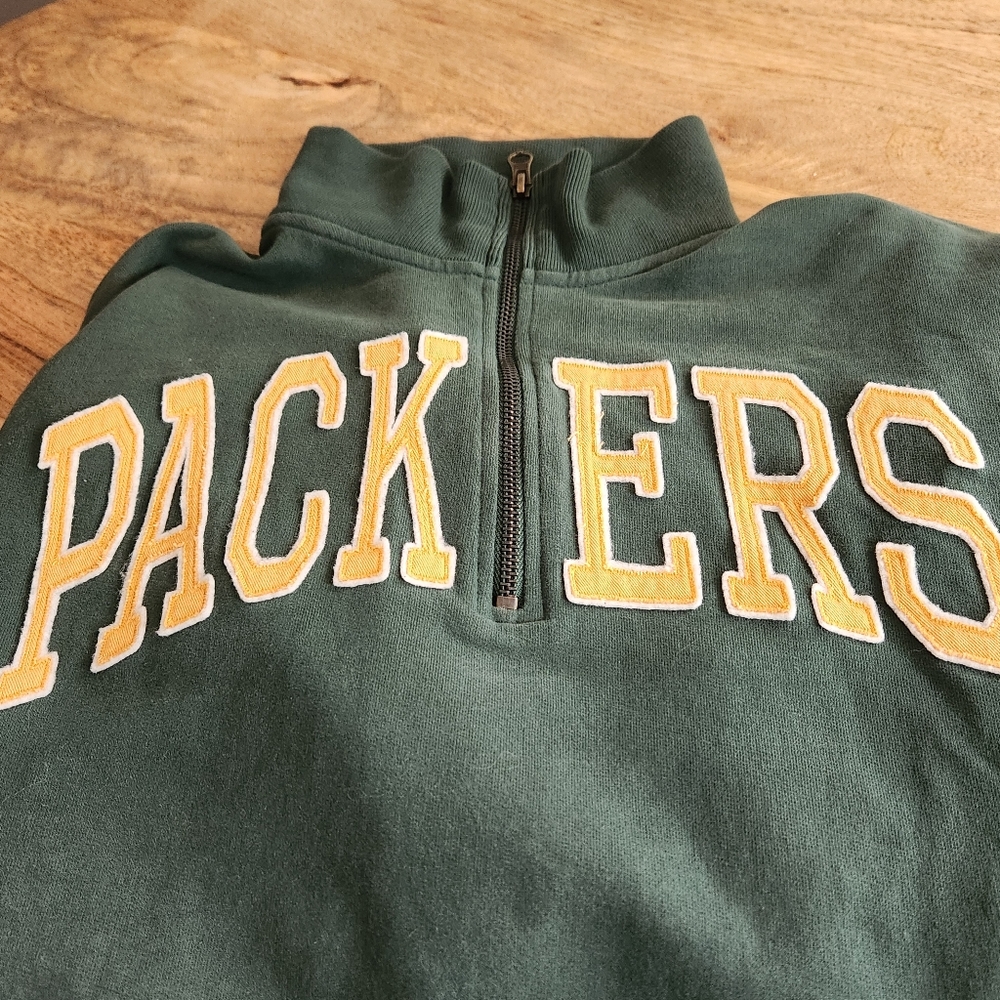 Green Bay Packers Green Quarter 1/4 Zip Sweatshirt - Picture 13 of 16